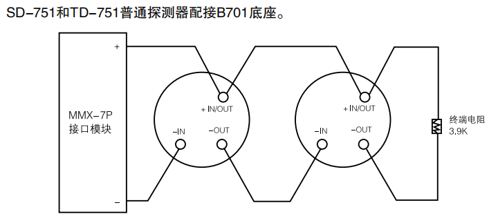 JTW-BCD-TD751普通非编址感温北京探测器接线图