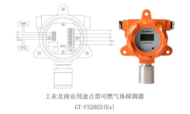 FS2023(Ex）工业及商业用途点型可燃气体北京探测器接线图